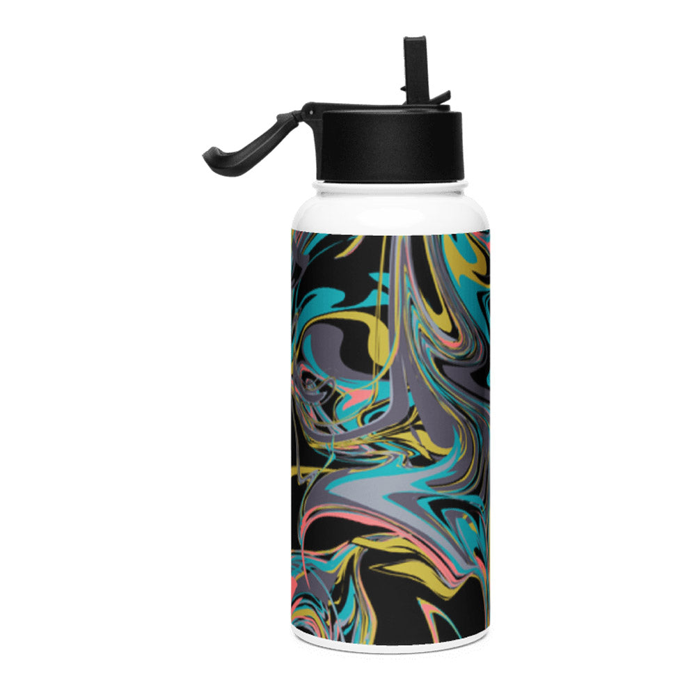Mosaic Motif KSV 4 Stainless Steel Water Bottle with a Straw Lid
