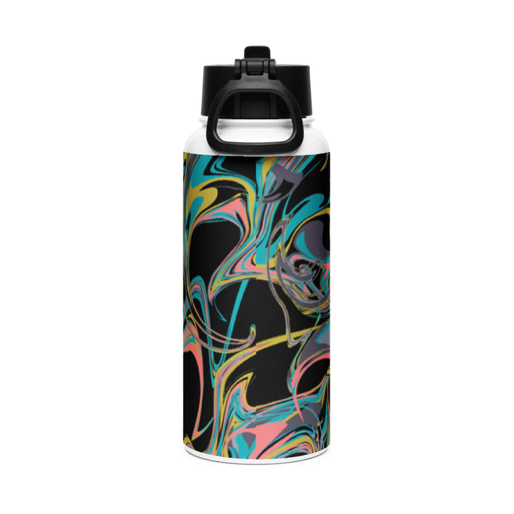 Mosaic Motif KSV 4 Stainless Steel Water Bottle with a Straw Lid