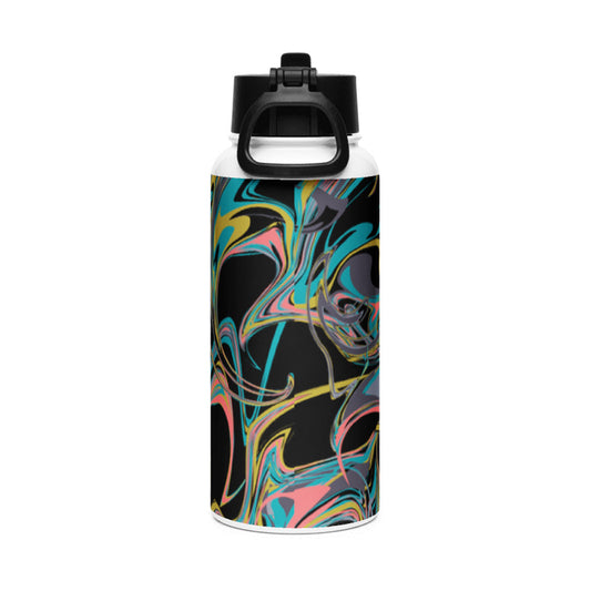 Mosaic Motif KSV 4 Stainless Steel Water Bottle with a Straw Lid