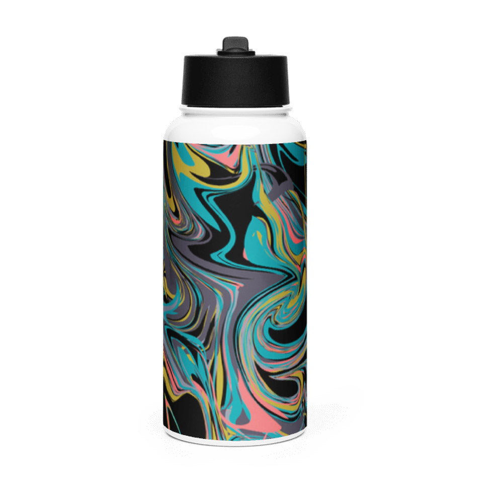 Mosaic Motif KSV 4 Stainless Steel Water Bottle with a Straw Lid