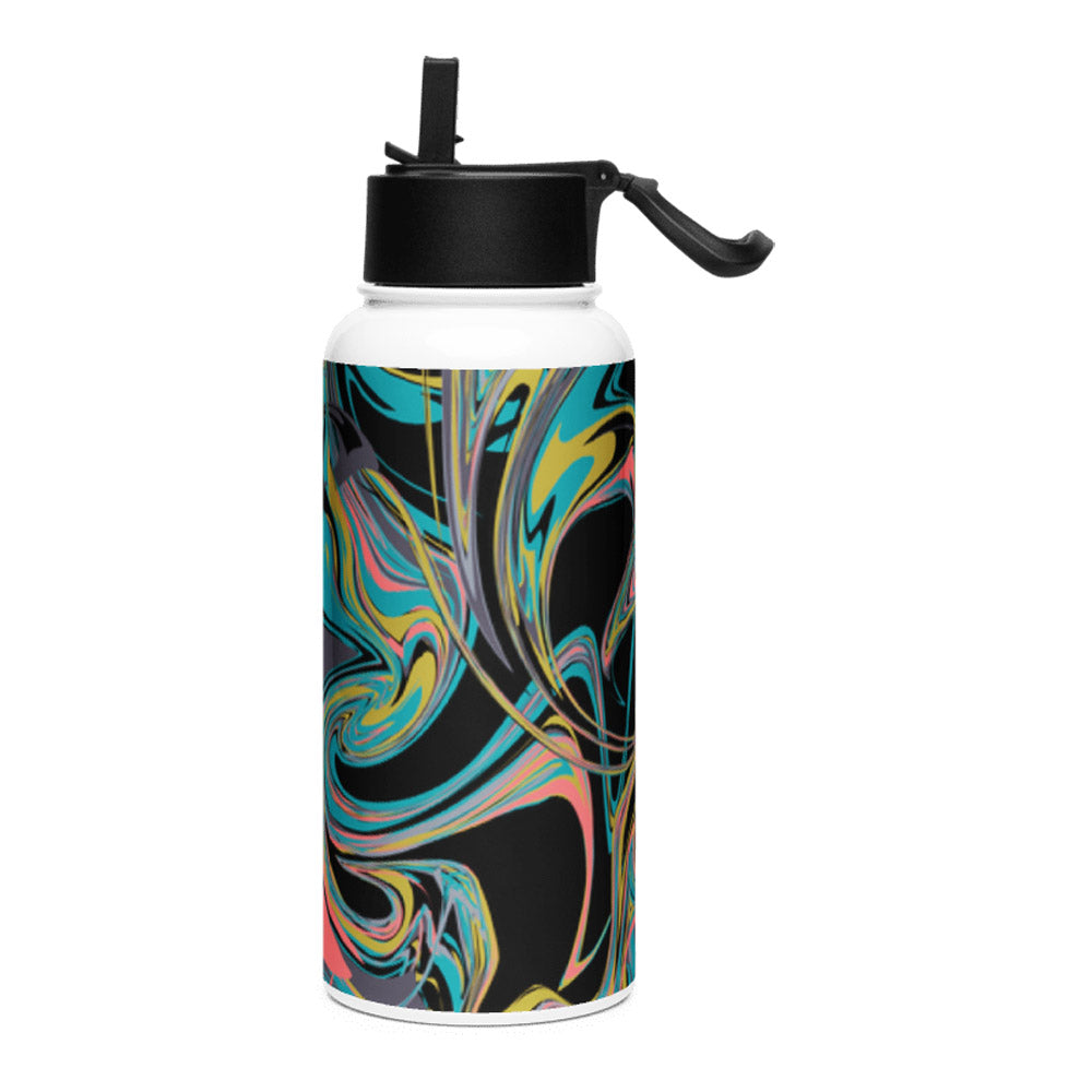 Mosaic Motif KSV 4 Stainless Steel Water Bottle with a Straw Lid
