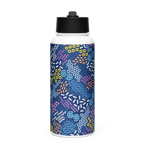 Mosaic Motif KSV 5 Stainless Steel Water Bottle with a Straw Lid