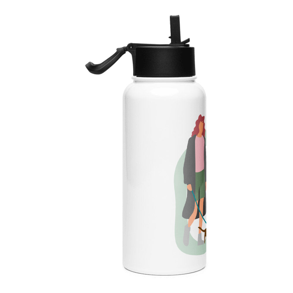 Mosaic Motif KSV 6 Stainless Steel Water Bottle with a Straw Lid